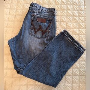 Wrangler Relaxed Fit Denim Jeans - Dark Blue 36 x30